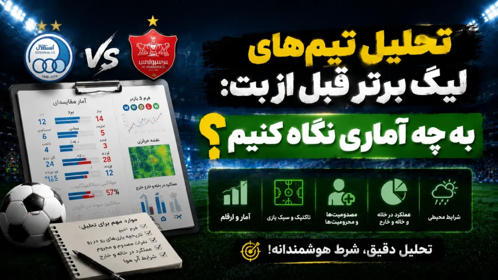 تحلیل تیمهای لیگ برتر قبل از بت: به چه آماری نگاه کنیم؟